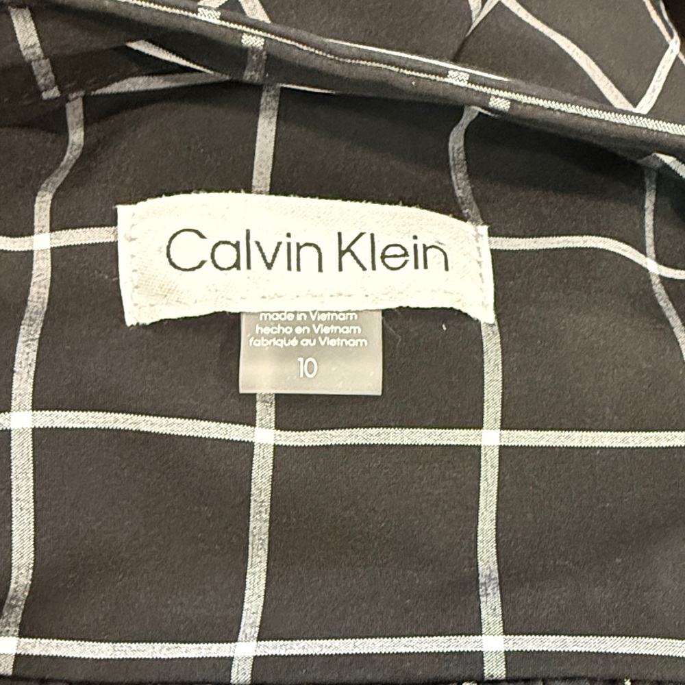 Calvin Klein Black and White Dress Size Medium - Picture 6 of 7